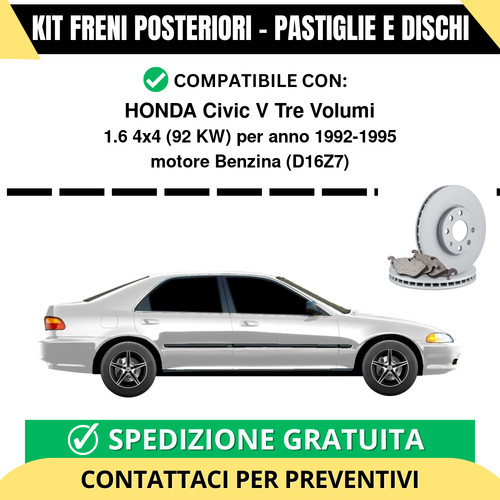 Kit freni posteriori honda - posteriori,