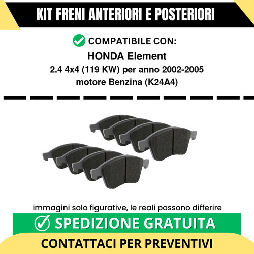 Pastiglie freno ant post - +,