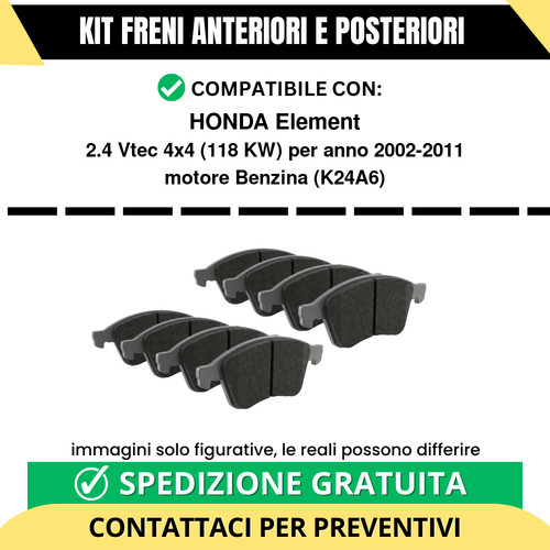 Pastiglie freno ant post - freno, +